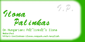 ilona palinkas business card